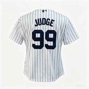 Jersey de Béisbol a Rayas de los New York Yankees de Alta Calidad, Estilo Americano, el Más Vendido para Mujer # 99 Juez - Product Image 1