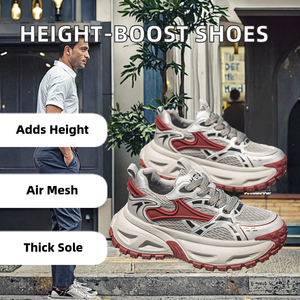 Zapatos Deportivos de Hombre con Cordones, de Suela Gruesa, para Aumentar la Estatura, de Lujo, Versátiles, Transpirables, con Plantilla de EVA, para Otoño - Product Image 2