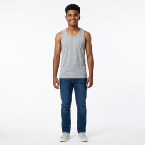 Débardeurs pour hommes sur mesure en gros, coton, sans manches, décontractés, classiques, légers - Product Image 1