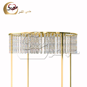 Modern French Round Dining <b>Table</b> With Tempered Glass <b>Top</b> And Metal Legs For Home Dining Room Furniture - Product Image 5