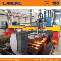 Machine et coupeur de Plasma et de flamme/oxycarburant CNC à portique robuste avec découpe en biseau linéaire manuelle