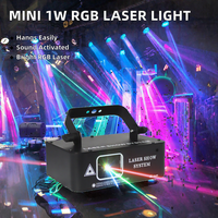 Mini projecteur laser RVB 15W puissant bleu fer, animation de lignes pleine couleur, contrôle DMX512 et via application, pour discothèque, DJ, fête, hôtel
