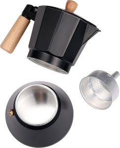 Cafetera italiana de aluminio clásica, 2 tazas, válvulas dobles controladas por temperatura, estufa, olla Moka de inducción - Product Image 4