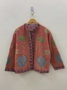 เสื้อแจ็คเก็ตบอมเบอร์ปักลายดอกไม้ซูซานีผ้าฝ้ายทอมือระบายอากาศได้ดีสำหรับผู้หญิงและผู้ชายแฟชั่นบูติกฤดูหนาว - Product Image 1