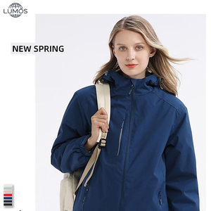 Chaqueta Cortavientos Unisex de Alta Calidad OEM, Ligera, con Capucha, Impermeable, Resistente al Viento, Transpirable, con Estampado de Letras, <span class=keywords><strong>para</strong></span> Invierno - Product Image 3