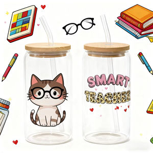 Vinilos Adhesivos Personalizados de Alta Calidad para Vasos de 16oz, Impresiones UVDTF, DFT, DTV, para Vasos de Vidrio - Product Image 2