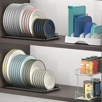 Égouttoir à vaisselle en acier inoxydable pour placard sous évier, support de rangement pour bols, livres, couvercles de casseroles et assiettes