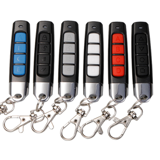 Slim 315MHz / 433MHz Electric Gate Opener Garage Door Cloning 4 Button Key Fob Replacement Remote Control Duplicator