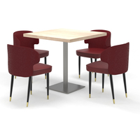Chaise de restaurant moderne en bois de couleur rouge et bleue, confortable et personnalisée, pour café, supermarché, hôpital