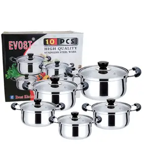 Bán hàng phổ biến nhà bếp nấu ăn đặt Fry Pan không dính đặt chậu và chảo Cookware Set của chảo