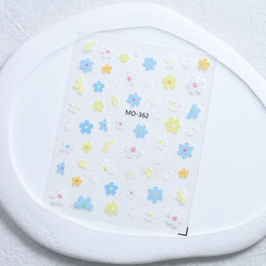 Pegatinas <span class=keywords><strong>de</strong></span> <span class=keywords><strong>uñas</strong></span> <span class=keywords><strong>de</strong></span> flores orientales al por mayor-50 hojas <span class=keywords><strong>de</strong></span> diseños en relieve <span class=keywords><strong>de</strong></span> jardín botánico con resina fragante y pegamento trasero para arte <span class=keywords><strong>de</strong></span> <span class=keywords><strong>uñas</strong></span> - Product Image 3