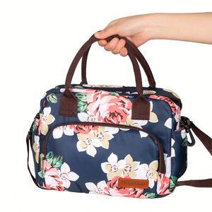 Sac à déjeuner de grande capacité à motif personnalisé, tissu Oxford, doublure imperméable et douce, sac isotherme, sac isotherme pour pique-nique - Product Image 1