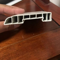 맞춤형 회색 PVC 프로파일 소재 70mm 직경 경질 무광 마감 일체형 압출 공정 벽면용 노화방지