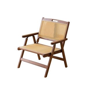 Chaise de salle à manger en bois massif de haute qualité, revêtement en rotin, écologique, pliable, design moderne pour la maison, le bureau, la salle à manger ZN 544 - Product Image 2