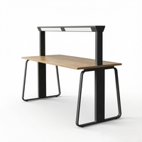 Bureau d'étude personnalisé OEM, table de lecture industrielle moderne en acier pour les centres de ressources scolaires et les salles d'étude