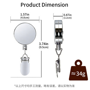 Metal Pull Clip 4Cm Telescopic Steel Wire Rope Easy To Pull No Drill Towel Clip Anti Loss Anti Theft Cross Border Hot Selling - Product Image 5