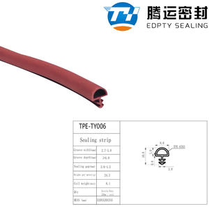 Anpassbarer U-förmiger Kantens chutz Flexibler TPE-trimm barer Boden dichtung streifen mit Schneid verarbeitung service - Product Image 2