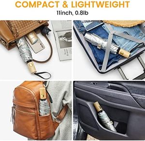 G4free Hồ Màu Xanh Du Lịch Ô UPF 50 + UV Bảo Vệ 42 Inch Trọng Lượng Nhẹ Tự Động Mở Đóng Gấp Mặt Trời Mưa Ô Hiện Đại - Product Image 5