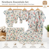 Ensemble de layette pour bébé avec couverture, certifié GOTS, 100% coton biologique, essentiels pour nouveau-nés, cadeau de naissance, design personnalisé