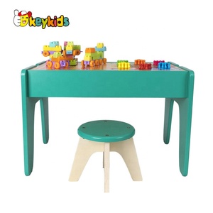 2024 <span class=keywords><strong>Table</strong></span> <span class=keywords><strong>de</strong></span> jeu en blocs <span class=keywords><strong>de</strong></span> bois préscolaire la plus populaire pour les enfants W08G296 - Product Image 1