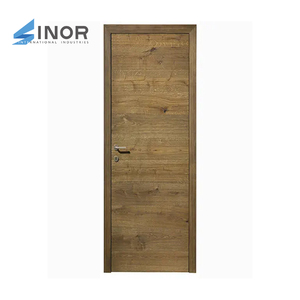 Puerta de Madera Maciza con Revestimiento de Chapa de Madera Genuina, Precolgada, Excelente Precio para Granero, Baño, Dormitorio, Cocina, Almacén, Estilo Turco - Product Image 3