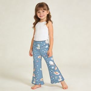 ओएम/ओडम लड़कियों स्पोर्ट्स फिटनेस पैंट बच्चों योग स्कॉप हैट पैंट खेल लेगिंग दैनिक प्रशिक्षण स्पोर्ट्स पैंट - Product Image 2