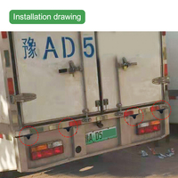 Kit de capteurs de recul étanche pour camion, 4 détecteurs, radar de recul, écran partagé, affichage LED, alarme sonore, surveillance des angles morts