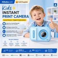 Kamera Digital HD Thermal Print Sensor MOS Anak-Anak Populer, Operasi Sederhana, Video Langsung, Kamera Ganda Depan/Belakang, Layar 2.4"