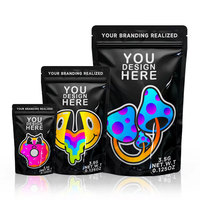 Bolsas de Mylar Impresas Personalizadas de 3.5g, 7g, 1g, 28g, Bolsas de Papel de Aluminio para Dulces, Gomitas, Flores, Semillas, Alimentos, a Prueba de Olores