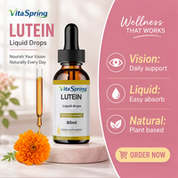VitaSpring OEM Gouttes liquides d'esters de lutéine pour les yeux, complément alimentaire, marque privée, vitamines, soutien à la santé, gouttes liquides de lutéine naturelle