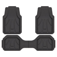 Tapis de sol de voiture universels en PVC et caoutchouc, antidérapants, durables, 4 pièces
