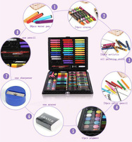 Ensemble artistique multifonctionnel pour enfants, 150 pièces, pour la rentrée scolaire, ensemble de ciseaux à découper, crayons pour enfants, fournitures artistiques