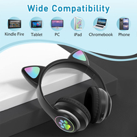 Auriculares plegables con orejas de gato, auriculares plegables con orejas de gato, auriculares