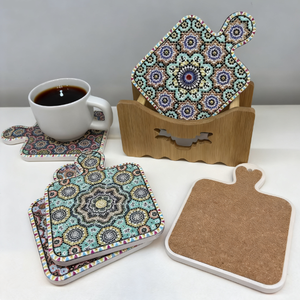 Sous-verres en céramique faits sur mesure en Chine, avec un relief carré, sensation excellente, pour l'isolation thermique et les promotions - Product Image 4