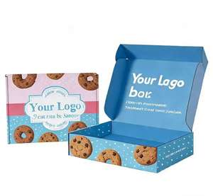 Boîte carrée personnalisée de 2mm d'épaisseur Carton d'emballage alimentaire pour biscuits, beignets, macarons, gâteaux, pliable et pratique - Product Image 1