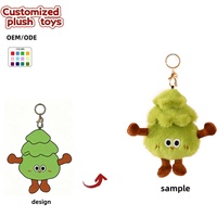 Porte-clés en peluche ours en peluche OEM/ODM - Couleurs et motifs personnalisables, ours en peluche personnalisé en robe à carreaux pour breloques de sac