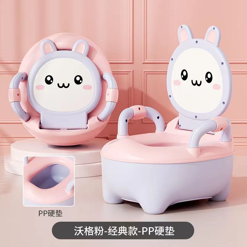 The pink rabbit-themed regular hard seat model comes with a brush.