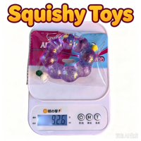 Mainan Fidget Warna-warni Berkilau TPR Pereda Stres Gelang Mainan Squishy Lembut Tahan Lama Gelang Pergelangan Tangan Mainan Pelepas Emosi yang Menyenangkan