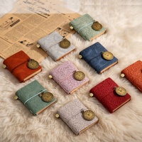 Carnet de voyage mini rétro à couverture en polyuréthane, style esthétique, avec sangle, idéal comme cadeau – Approvisionnement direct usine, vente transfrontalière