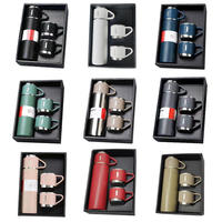 Thermos isotherme en acier inoxydable 304 avec logo personnalisé, 3 couvercles, coffret cadeau d'entreprise