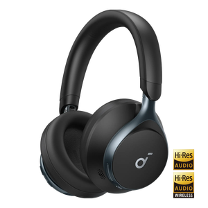 Casque <span class=keywords><strong>sans</strong></span> fil à réduction de bruit Soundcore Space One, réduction vocale 2X, Hi-Res LDAC, 40H d'autonomie ANC, BT 5.3, casque supra-auriculaire - Product Image 1