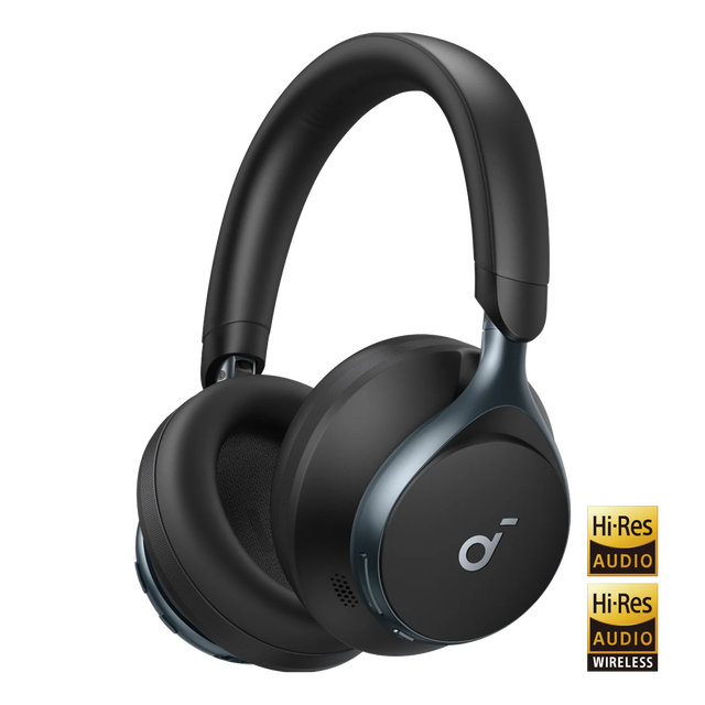Soundcore Space One Wireless Noise Cancelling Headphones 2X Voice Reduction Hi-Res LDAC 40H ANC Playtime BT 5.3 Over Ear Headset