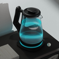 Bouilloire en acier inoxydable Bouilloire électrique Bouilloire en verre domestique Mise hors tension automatique théière électrique sans fil portable maison hôtel