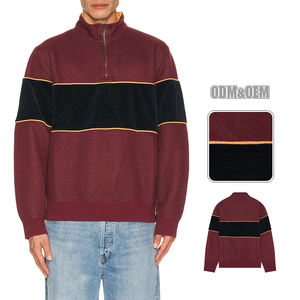 Sweat-shirt à col zippé personnalisé Kingsen, manches longues, broderie, sweat-shirt en coton lourd et doux pour homme, style hip-hop - Product Image 1