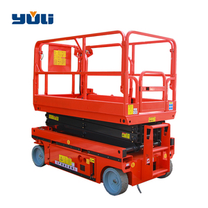 Yuli gunting pelatihan elektrik aluminium Aloi, Platform pengangkat gunting listrik perancah dapat dilipat udara kerja tipe gunting paduan aluminium vertikal - Product Image 1