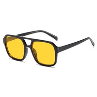 Lunettes de soleil polarisées à double faisceau pour hommes et femmes, style rétro coréen, grande monture, anti-éblouissement UV400, YMLM-02