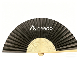 Abanico de Papel Plegable Redondo Portátil con Logotipo Impreso Personalizado y Mango de Madera para Bodas, Festivales y Eventos Promocionales - Product Image 5