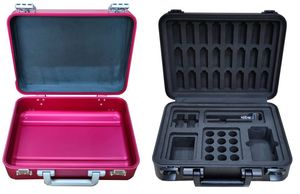 Valise en aluminium rouge rose Boîte à outils Alliage d'aluminium Métal Intégralement Boîtier en aluminium Instrument Équipement Vitrine Logo personnalisé - Product Image 2