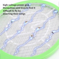 Raquette anti-insectes physique, tapette à moustiques électrique, tapette à mouches rechargeable haute tension pour la maison