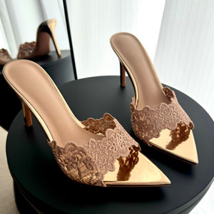 Youth Elegance Bright Colors Women's Summer Temperament <b>Sandals</b> Open Back Pointed Ankle Straps Outdoor <b>Sandals</b> with Heels - Product Image 2